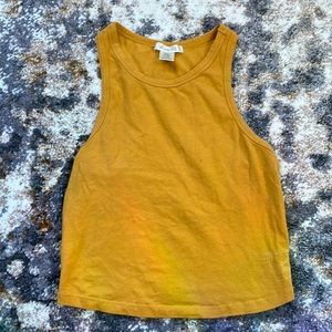 Cropped Yellow Tank Top